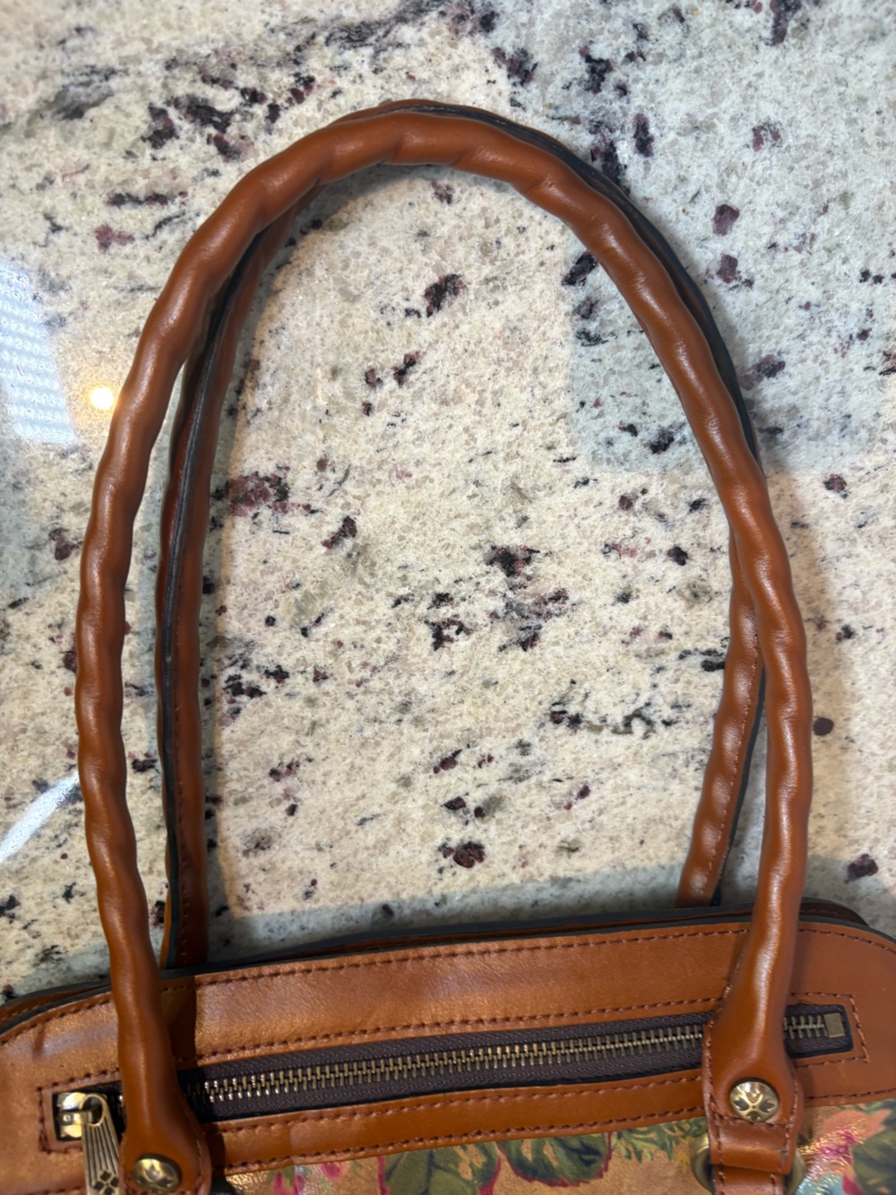 Patricia Nash Calvi Leather Satchel Handbag in Vintage Victorian Garden - Picture 11 of 16